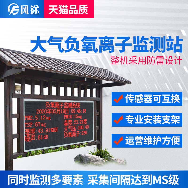 在線負氧離子檢測系統，兼具美學的生態監測站